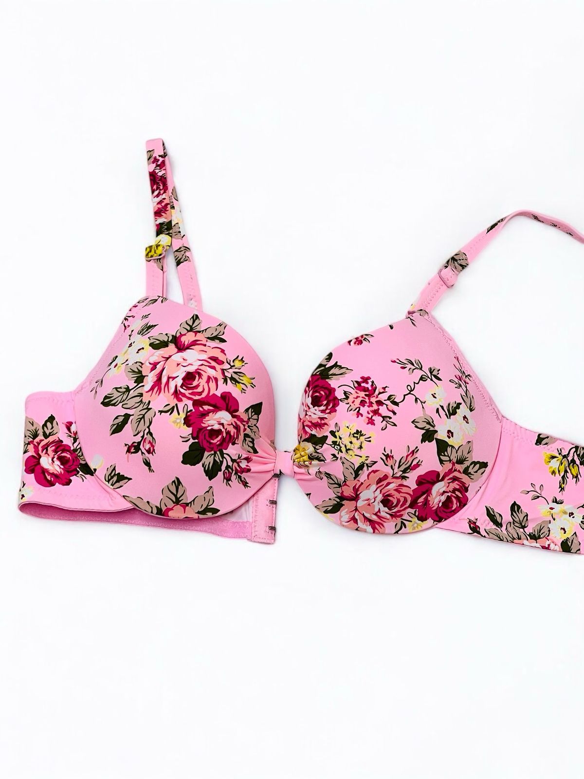 Printed Knot Thin Push Padded Bra